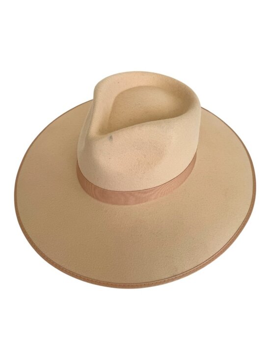 Lack of Color Ivory Wide Brim Rancher Hat 55/S Australian Wool Felt